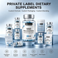 OEM Marque Privée NAD+ Niacinamide Gélules Énergie Cellulaire Métabolisme Anti Âge Soutien Immunitaire Complément 120 Gélules