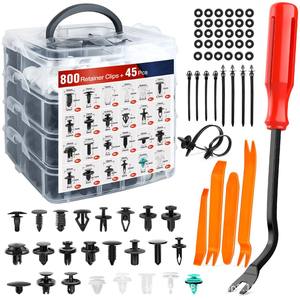 845pcs Snap Fasteners Kit 800PCS Auto Bumper Repair Expansão Parafusos & Clipes Clipes Nova Condição Encaixotado para Instalação Rápida Fácil - Product Image 1