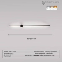 Applique murale à LED en aluminium avec abat-jour réglable et à intensité variable pour le salon, la chambre à coucher, la maison, les escaliers et la salle de bain.