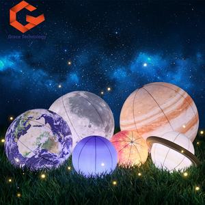 Globo Inflable con Luces LED en Forma de Planeta, Globo Publicitario de PVC de la Luna, la Tierra, <span class=keywords><strong>el</strong></span> <span class=keywords><strong>Sol</strong></span>, Marte <span class=keywords><strong>y</strong></span> Saturno para Decoración de Eventos - Product Image 1