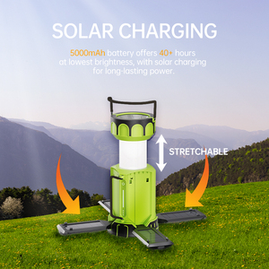 <span class=keywords><strong>2025</strong></span> New ngoài trời không thấm nước ráp xách tay 18650 Li Ion pin LED năng lượng mặt trời cắm trại đèn lồng - Product Image 3