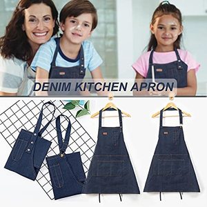 Venta al por mayor <span class=keywords><strong>de</strong></span> delantales Denim personalizados <span class=keywords><strong>para</strong></span> niños y niñas con 3 bolsillos grandes, <span class=keywords><strong>delantal</strong></span> <span class=keywords><strong>de</strong></span> trabajo ajustable <span class=keywords><strong>de</strong></span> lona <span class=keywords><strong>de</strong></span> algodón resistente - Product Image 4
