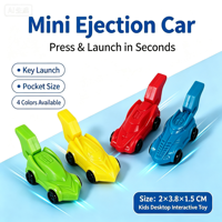 Mini Voiture Jouet à Éjection, Lanceur de Clés, Véhicule de Course à Catapulte, Modèle de Voiture Éjectable Format de Poche, Jouet Interactif de Bureau pour Enfants