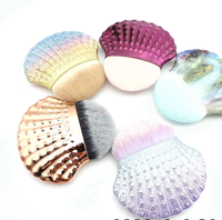 Pinceau à poudre carré professionnel et tendance, poils doux, design coloré, ensemble de pinceaux de maquillage, nettoyage du visage