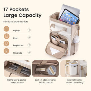 2025 LOVEVOOK diseñador 15,6 17in Laptop mochila tendencia ocio bolsa se adapta a la Copa Stanley para Mujeres Hombres trabajo diario viaje al aire libre - Product Image 3