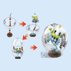 Ensemble de blocs de construction sur le thème de la capsule spatiale JY, figurine d'astronaute robot, mini figurine, boîte mystère en boule de cristal, jouet éducatif pour enfants, cadeau - Product Image 5