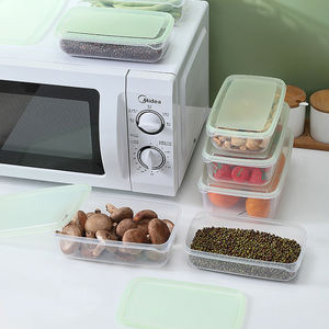 Toptan BPA ücretsiz mikrodalga güvenli istiflenebilir plastik gıda kabı Set - 3/4 paket 800ml temizle PP yemek hazırlık ve dondurucu konteynerler - Product Image 5