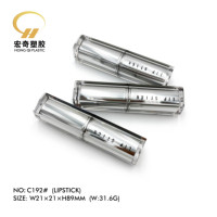 Tubos de brillo de labios transparentes Rosa Blanco de lujo, embalaje de brillo de labios vacío de gran capacidad de 6ml con aplicador de cepillo grueso