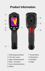 Hochgenaue, zuverlässige, fokus freie Wärme bild kamera 25Hz Bildfrequenz <span class=keywords><strong>Handheld</strong></span> Industrial IP54 Temperatur instrumente OEM ODM - Product Image 6