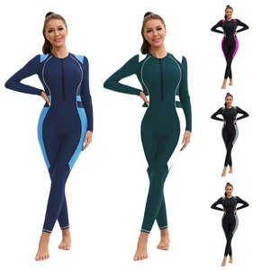 Maillot de bain une pièce pour femme S-4XL, combinaison de natation intégrale, combinaison de surf athlétique, maillot de bain pour la natation, la plongée, le snorkeling, les sources chaudes - Product Image 1