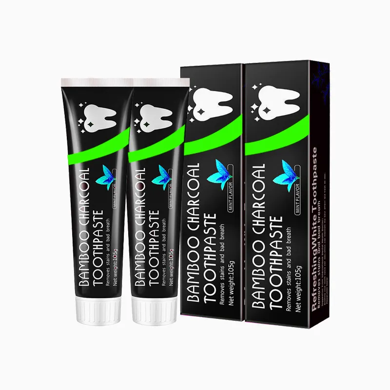 OEM Activated Charcoal Toothpaste For Teeth Whitening with Bamboo Charcoal Peppermint Extract Premium Quality Black Toothpaste