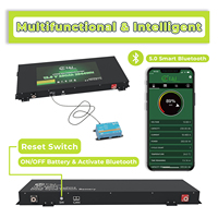 Batería Bluetooth LiFePO4 Slimline de 12V 230Ah para vehículos 4x4 y RV, para colocar detrás del asiento, con Bluetooth y función de reinicio, 849mm de largo, tamaño compacto