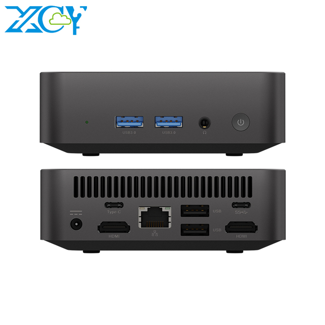XCY MINI PC Intel N100 DDR4 RAM M.2 SSD Win11 RJ45 Ethernet Port HTPC Desktop Micro Computer for Home and Office