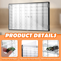 56 fentes mural bureau acrylique modèle voitures vitrine plexiglas armoire de rangement étagère pour Hot Wheels objets de collection