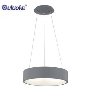 Modern Decorative Dining Room Round Acrylic White And Gray Dimming Lighting Led Pendant Lamp