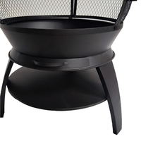 Réduction à Durée Limitée : Brasero d'extérieur en acier KD pour barbecue à bois sec avec cheminée