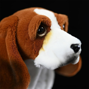 Peluche réaliste de haute qualité, chien <span class=keywords><strong>Basset</strong></span> français personnalisé, 12 pouces, oreiller en peluche marron pour la décoration de la maison, du salon ou d'une boutique - Product Image 2