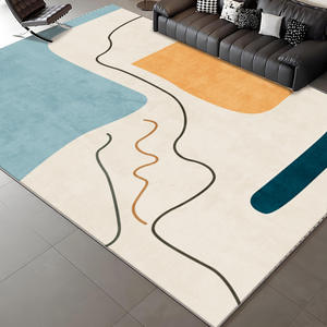 Tapis moderne abstrait rectangulaire en fibre de polyester, antidérapant, décoration de la maison, tapis pour salon et chambre à coucher H 504 5 - Product Image 2