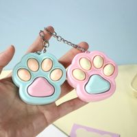 En gros, Porte-clés Pop It Patte de Chat en Silicone, Jouet Sensoriel Anti-stress pour l'Autisme, Breloque de Sac Kawaii, Cadeau de Fête en Gros