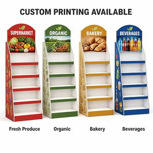 Support d'affichage en carton personnalisé pour produits frais, étagère à fruits et légumes autoportante à six niveaux pour supermarché - Product Image 6