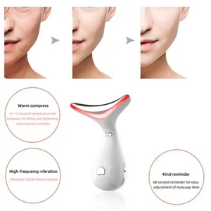 Masseur facial et cervical rechargeable ABS 4 couleurs avec vibration et technologie EMS pour les soins de la peau - Product Image 3