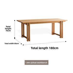 Solid Wood Dining & Tea <b>Table</b> with Cherry Wood and Black <b>Walnut</b> Top Natural Wood Style Dining Room Furniture Home Furniture - Product Image 5