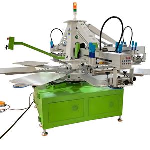 Automatic Factory Rotary Silk Screen Printer for Leather Flat Tote Bags <b>T</b>-<b>Shirts</b> New Condition with PLC Components - Product Image 3