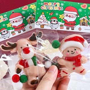 Meilleures ventes transfrontalières : Jouets à presser en TPR pour Noël – Motifs Père Noël, Bonhomme en pain d'épices, Bonhomme de neige – Nouveaux cadeaux anti-stress - Product Image 1