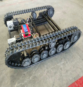 แชสซีรถตีนตะขาบยาง แชสซีรถตักขนาดเล็กแบบตีนตะขาบ ชิ้นส่วนเครื่องจักรก่อสร้างแบบตีนตะขาบยาง มอเตอร์หุ่นยนต์ แชสซีแท่นหุ่นยนต์ - Product Image 1