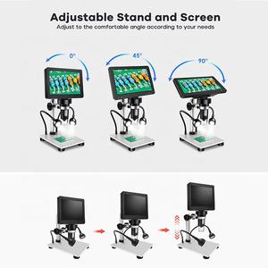 DM9 ステレオ顕微鏡カメラ、1200倍の倍率とLED照明付き、PCB検査とジュエリー修理用 - Product Image 5