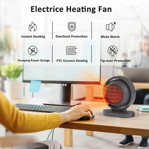 Mini ventilateur électrique chauffant à air chaud rapide, silencieux, réglable en angle, portable, pour bureau, chambre à coucher, maison, hiver - Product Image 5