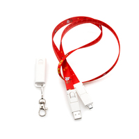 Cable USB Múltiple 6 en 1 de 60W con Carga Rápida PD, Cordón de Poliéster con Diseño Personalizado, Logotipo, Regalo Promocional con Porta Identificación