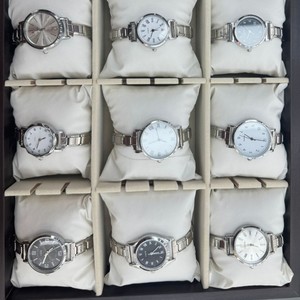 Montre à quartz unisexe en acier inoxydable, bracelet en alliage de 9 mm d'épaisseur, cadran rond, style simple, montre bracelet - Product Image 4