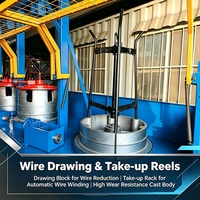 Machine automatique de tirage de fil pour équipement de perçage, machine à tréfiler le fil de clou en acier au carbone avec moteur et boîte de vitesses comme composants clés