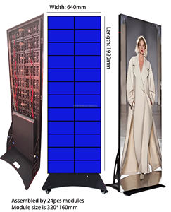 Póster LED para interiores <span class=keywords><strong>P2</strong></span> P1.86 P1.53, póster de pie, pantalla LED, publicidad, reproductor de señalización Digital, pantalla de eventos para interiores Full HD - Product Image 1