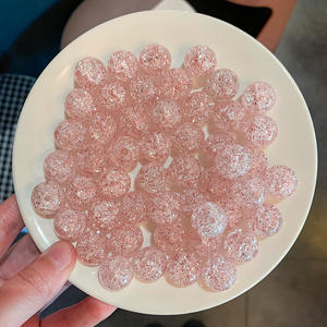 Perles rondes en acrylique effet chewing-gum brillantes multicolores de 15 mm, 10 pièces/sac, pour accessoires de cheveux pour enfants, matériaux pour la fabrication de cordes à cheveux DIY - Product Image 3