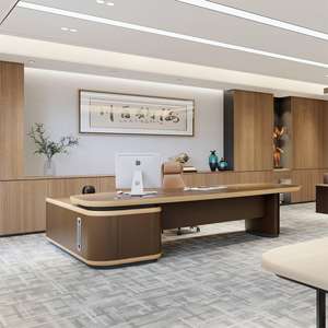 Bureau de gestionnaire avec classeur Bureau de rangement intégré pour l'administration de bureau - Product Image 3