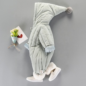 Vendita Diretta dalla Fabbrica, Tutina per Neonati AppleBear, Antiallergica con Cappuccio, Calda in Cotone Biologico, Chiusura a Bottoni, Unisex, Pagliaccetto Invernale - Product Image 5