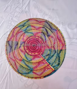 Vente en gros de sets de table Habesha personnalisés, vente chaude, design de panier tissé traditionnel éthiopien rond <span class=keywords><strong>Saba</strong></span> - Product Image 5