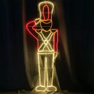 美国分销商和批发商圣诞灯装饰士兵图案灯户外图案灯