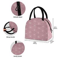 Sac isotherme personnalisé pour le déjeuner, motif fleur d'hibiscus rose hawaïen, pour l'école et le bureau, sacs isothermes lifestyle