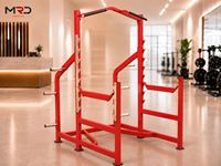 Station de musculation complète en acier avec rack à squats, station de traction, rangement pour haltères et poids libres, équipement de fitness pour entraînement de force à domicile