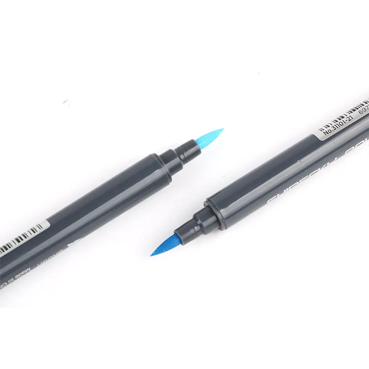 Yeni Tip 24 adet çift ucu suluboya fırçası kalem