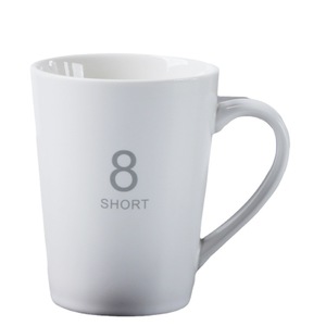 Mug en céramique 8 oz court, 12 oz long, couleur unie avec poignée, cadeau d'affaires, usage au bureau - Product Image 5