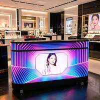 Mesa de Recepción Portátil con Pantalla LED a Todo Color para Publicidad Comercial, P1.25/P1.53/P1.86/P2/P2.5 Píxeles, Cabina de DJ con Pantalla LED