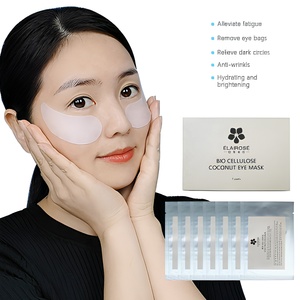 Masques pour les yeux en gel de biocellulose végétaliens à marque privée, 7 paires, au ferment de noix de coco et vitamine C, <span class=keywords><strong>anti</strong></span>-âge, pour <span class=keywords><strong>cernes</strong></span>, OEM - Product Image 1