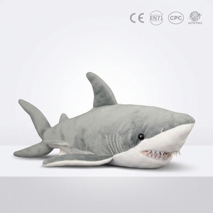 Peluche personnalisée Requin Blanc, jouet en peluche mignon et doux, poupée pour souvenir d'aquarium, cadeau éducatif, fabrication OEM ODM - Product Image 1