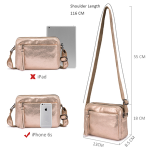 REALER Genuine Leather Sling Shoulder <strong>Bags</strong> <strong>for</strong> <strong>Women</strong> Tassel Crossbody <strong>Messenger</strong> <strong>Bag</strong> Ladies Designer Luxury Purses and Handbags - Product Image 4