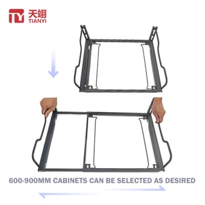 Modern Craftsmanship Silver Stainless Steel Telescopic Adjustable Rust Proof Water Resistant Dish Storage Drawers Kitchen Basket - Product Image 3