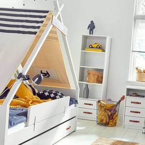 Lit pour enfants en bois de hêtre massif, design moderne, couleur blanche, pour les enfants de 0 à 8 ans, meubles de chambre familiale, vente en gros - Product Image 2
